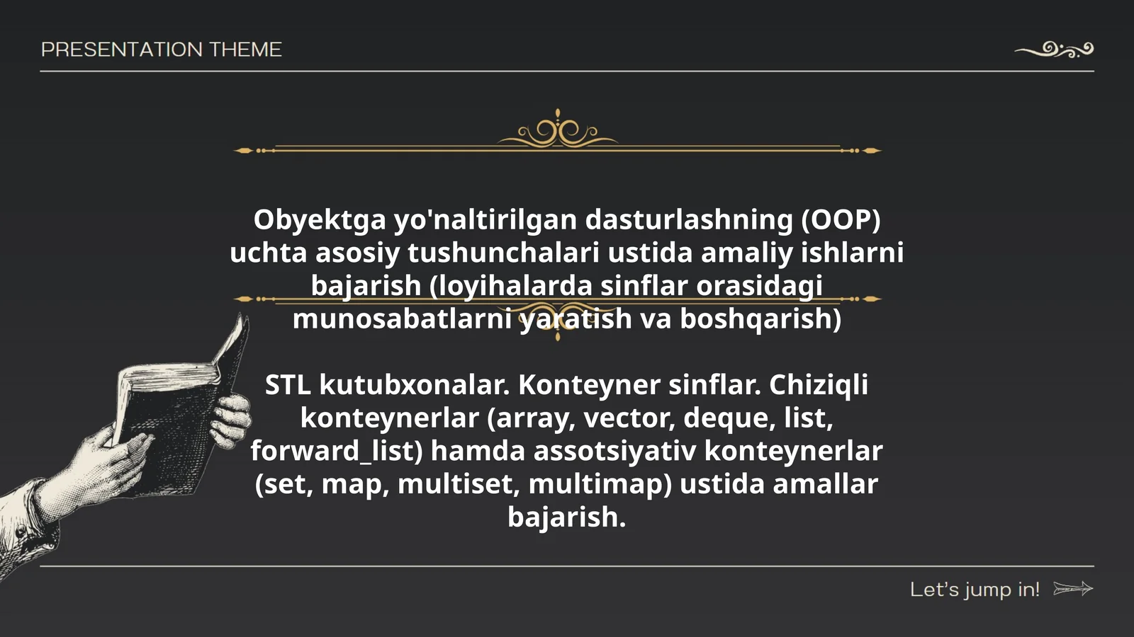 Obyektga yo'naltirilgan dasturlash ustida amaliy ishlar