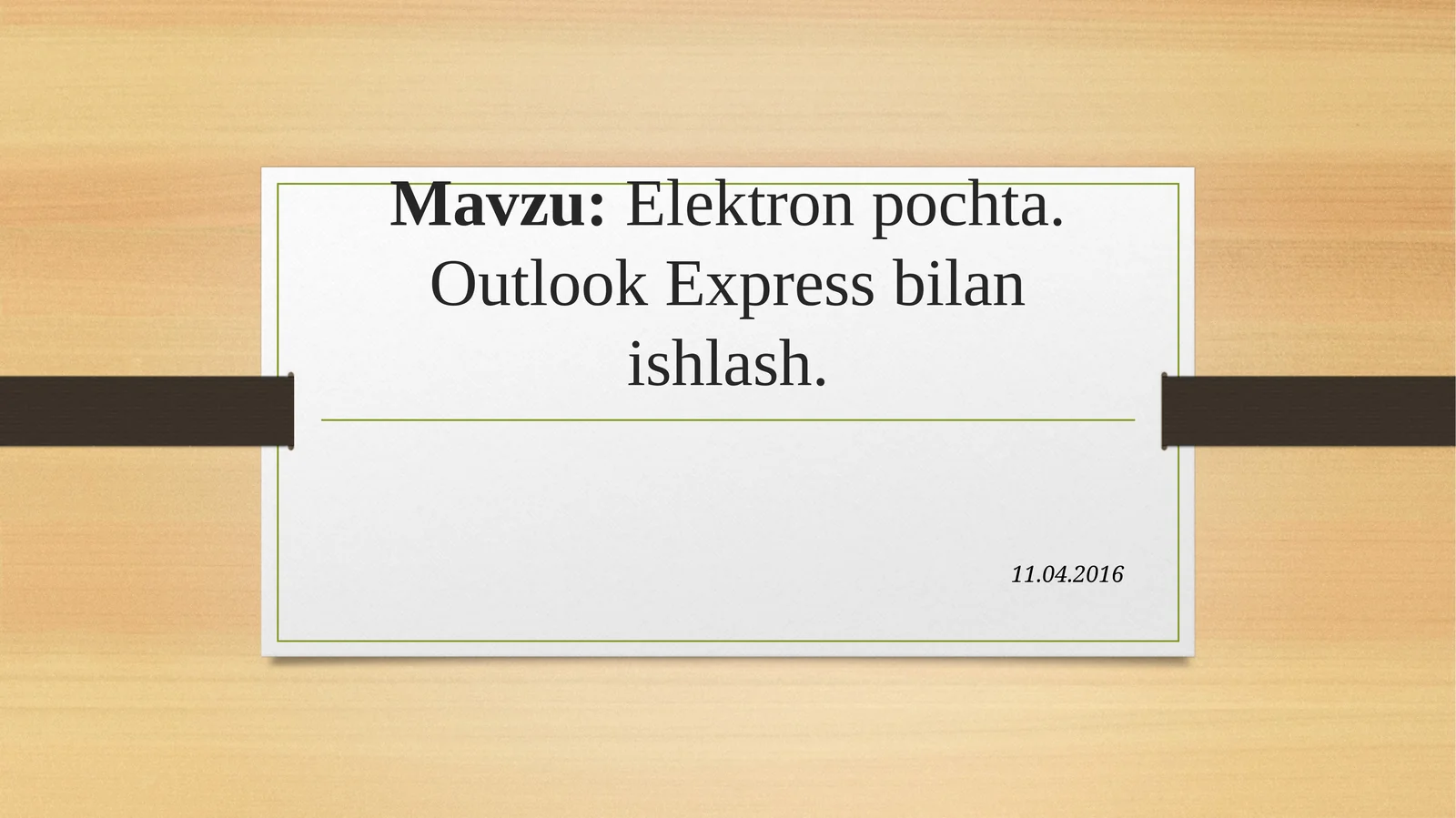 Elektron pochta va Outlook Express