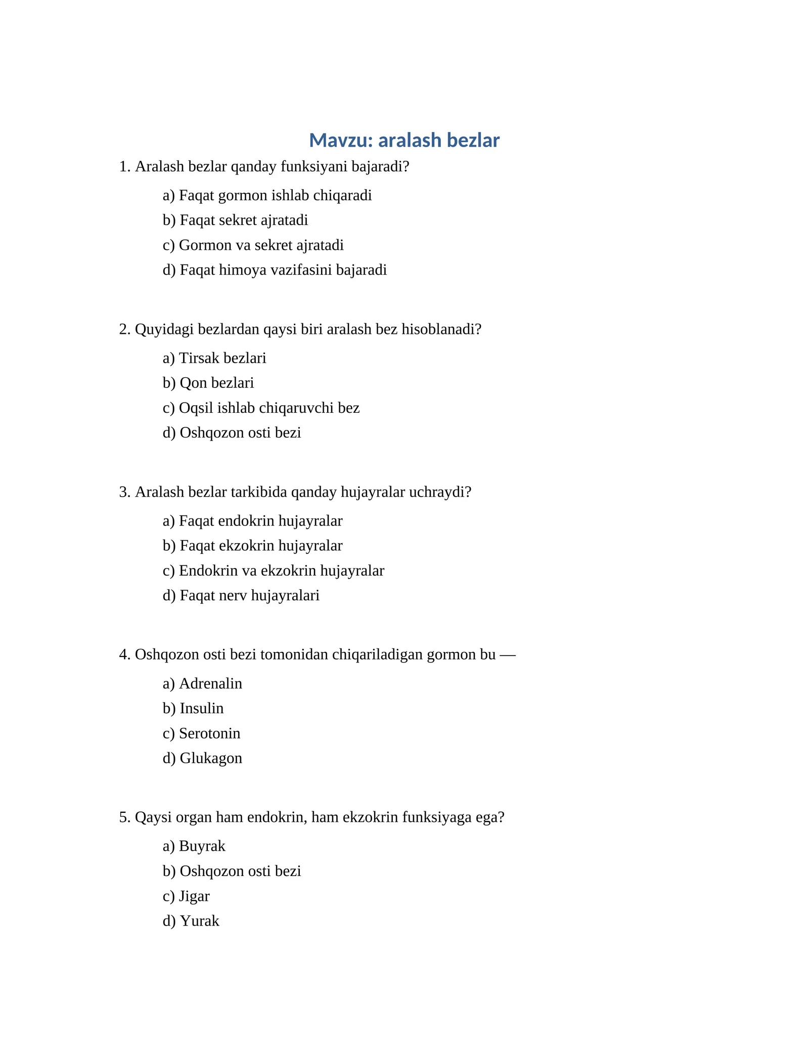 Aralash bezlar