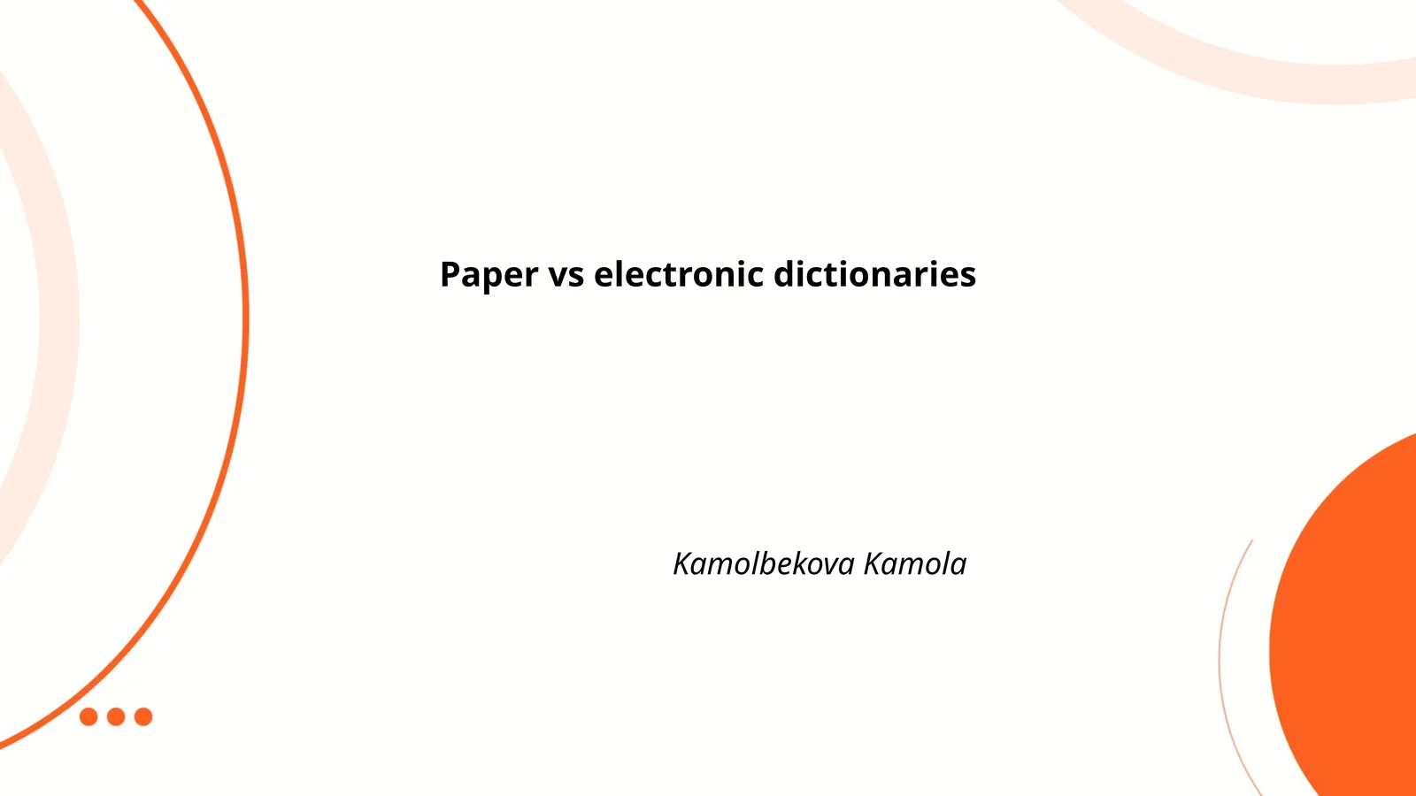 Paper vs electronic dictionaries