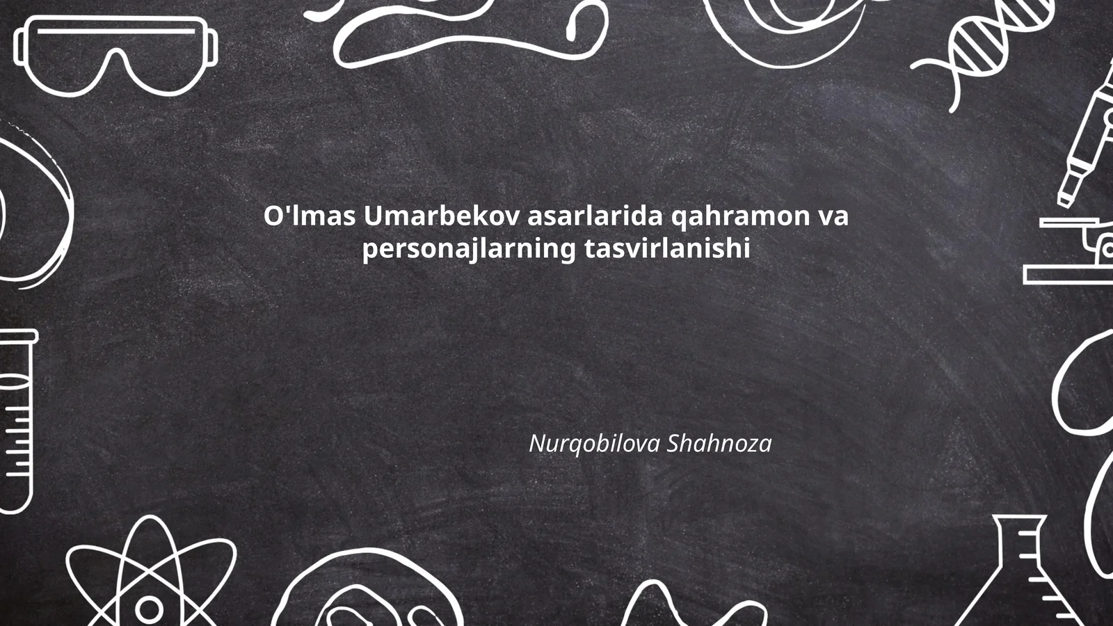 O'lmas Umarbekov asarlarida qahramon va personajlarning tasvirlanishi