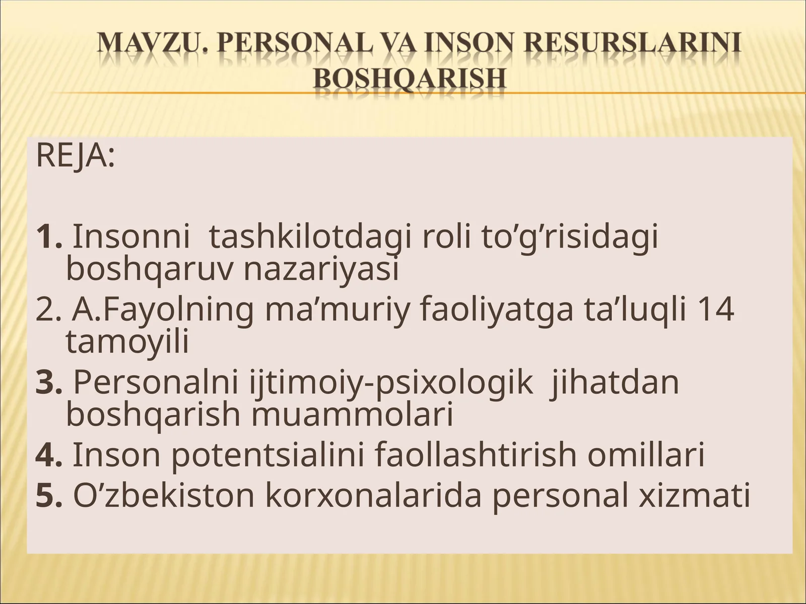 Personalni boshqarish