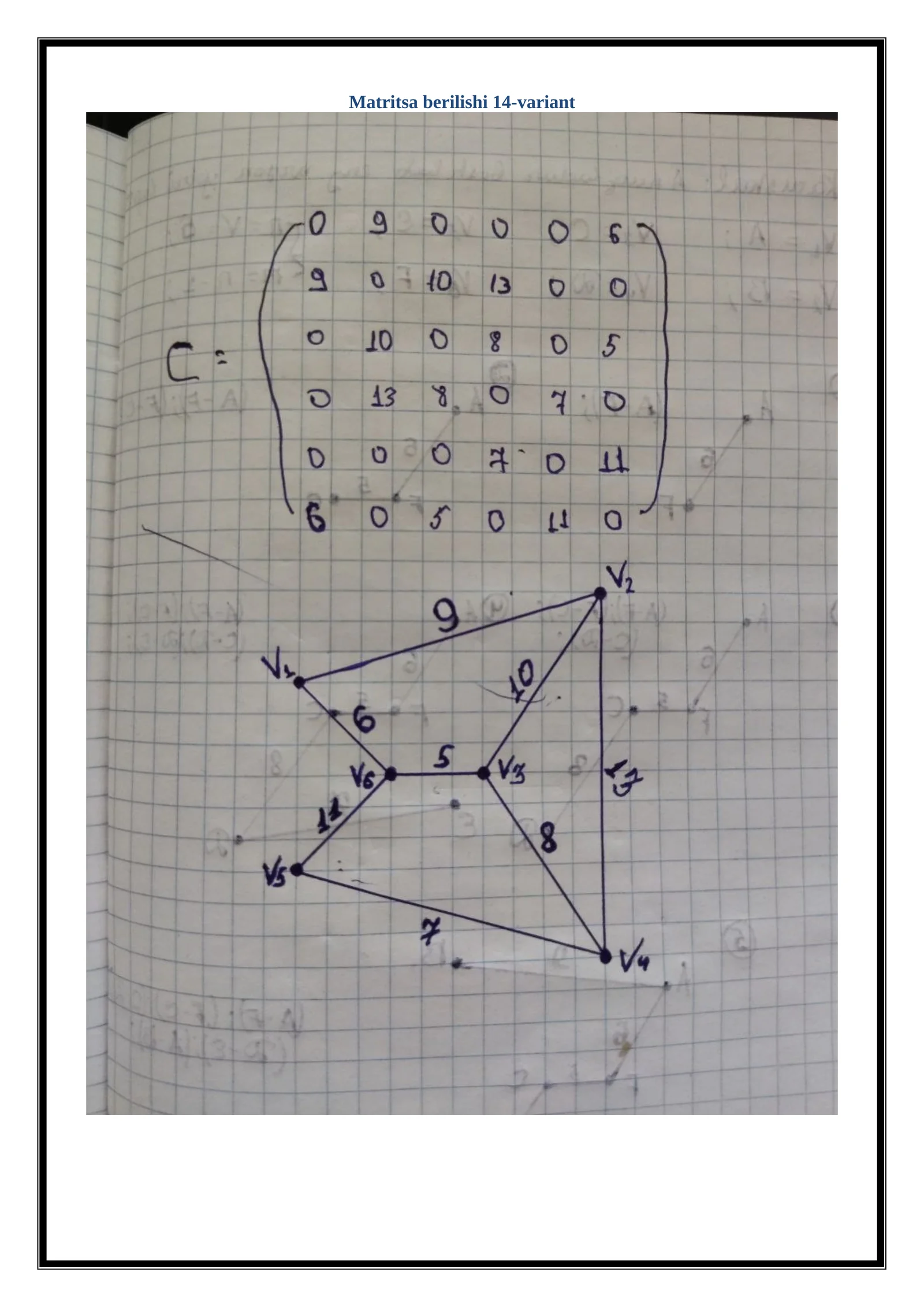 Matritsa berilishi 14-variant