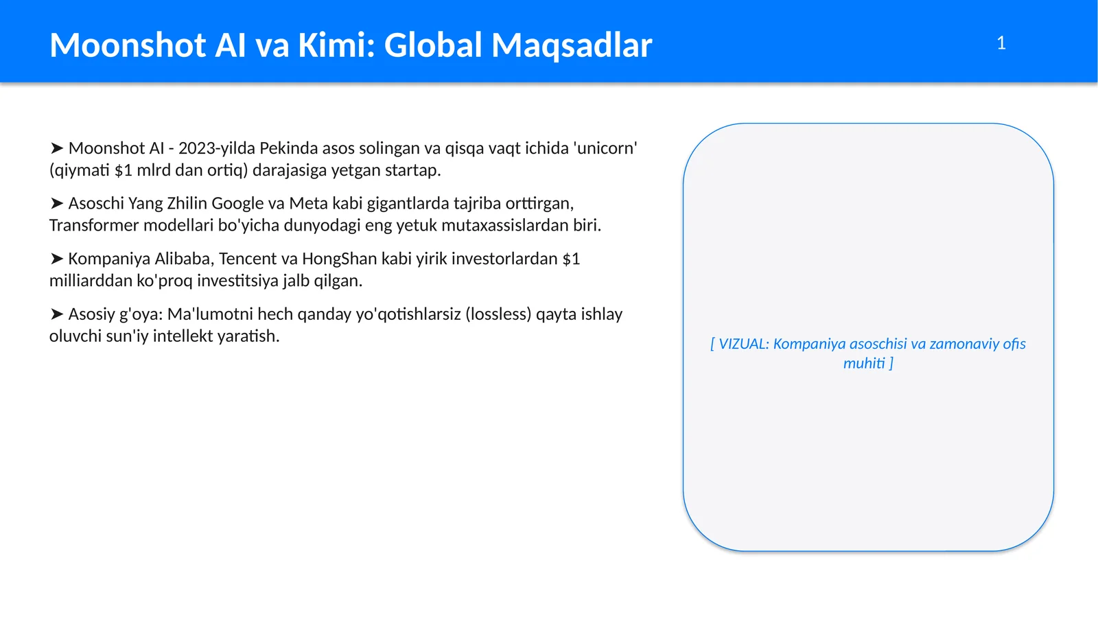 Moonshot AI va Kimi: Global Maqsadlar
