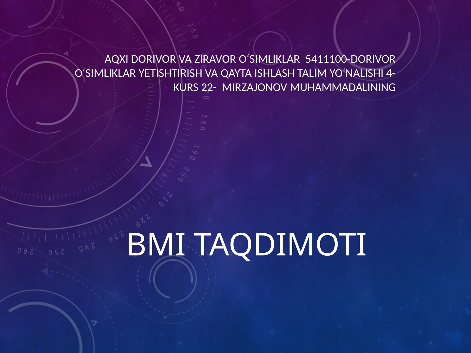 BMI Taqdimoti