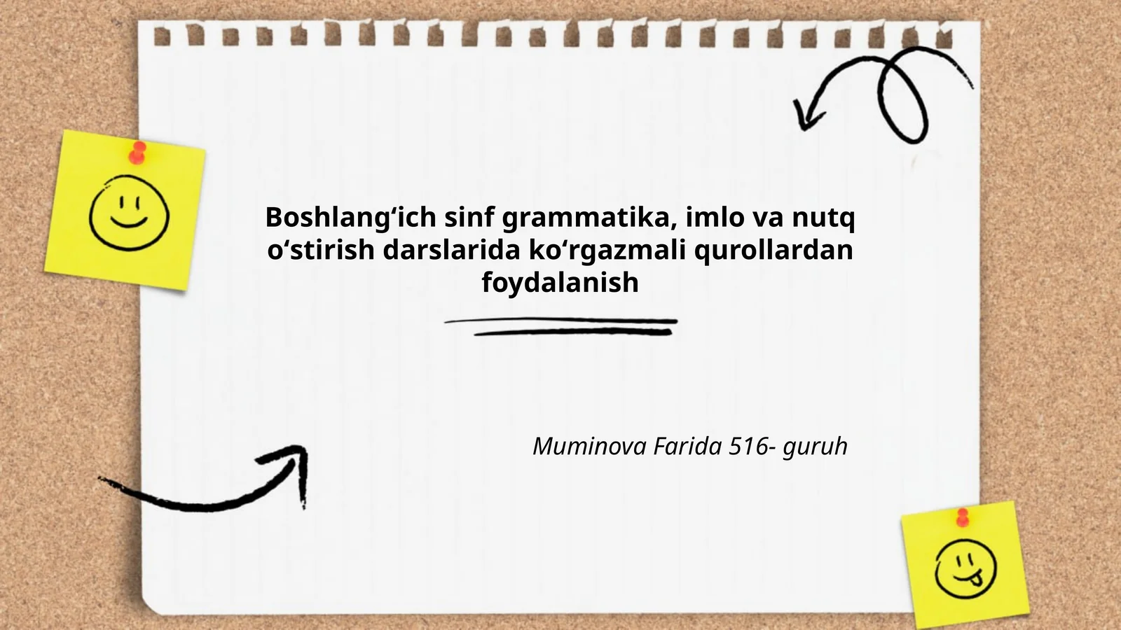 Boshlangʻich sinf grammatika, imlo va nutq oʻstirish darslari