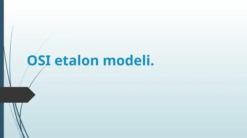 OSI etalon modeli