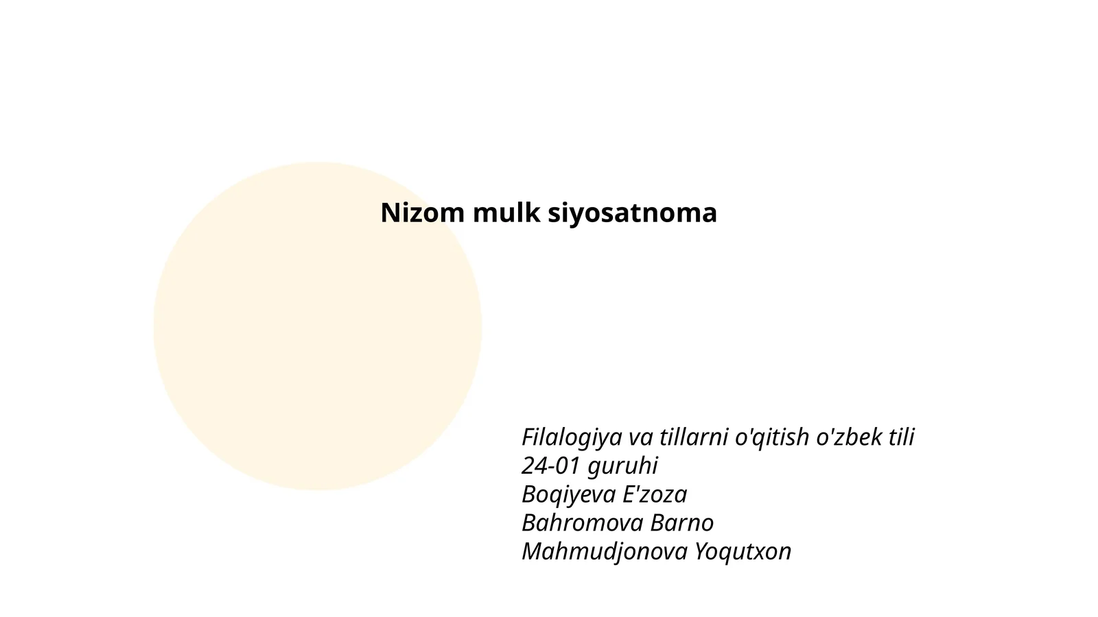Nizom mulk siyosatnoma