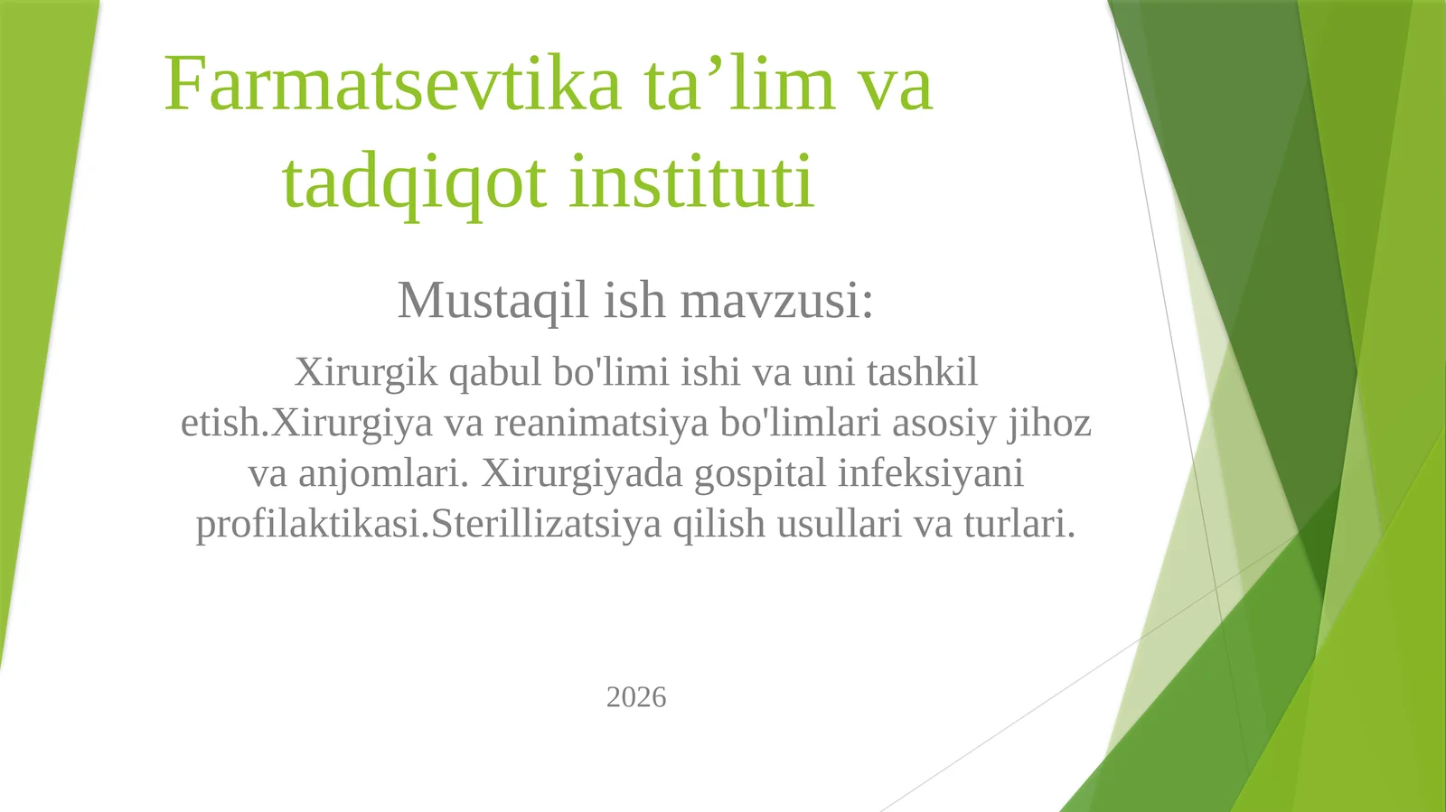 Xirurgiya va reanimatsiya