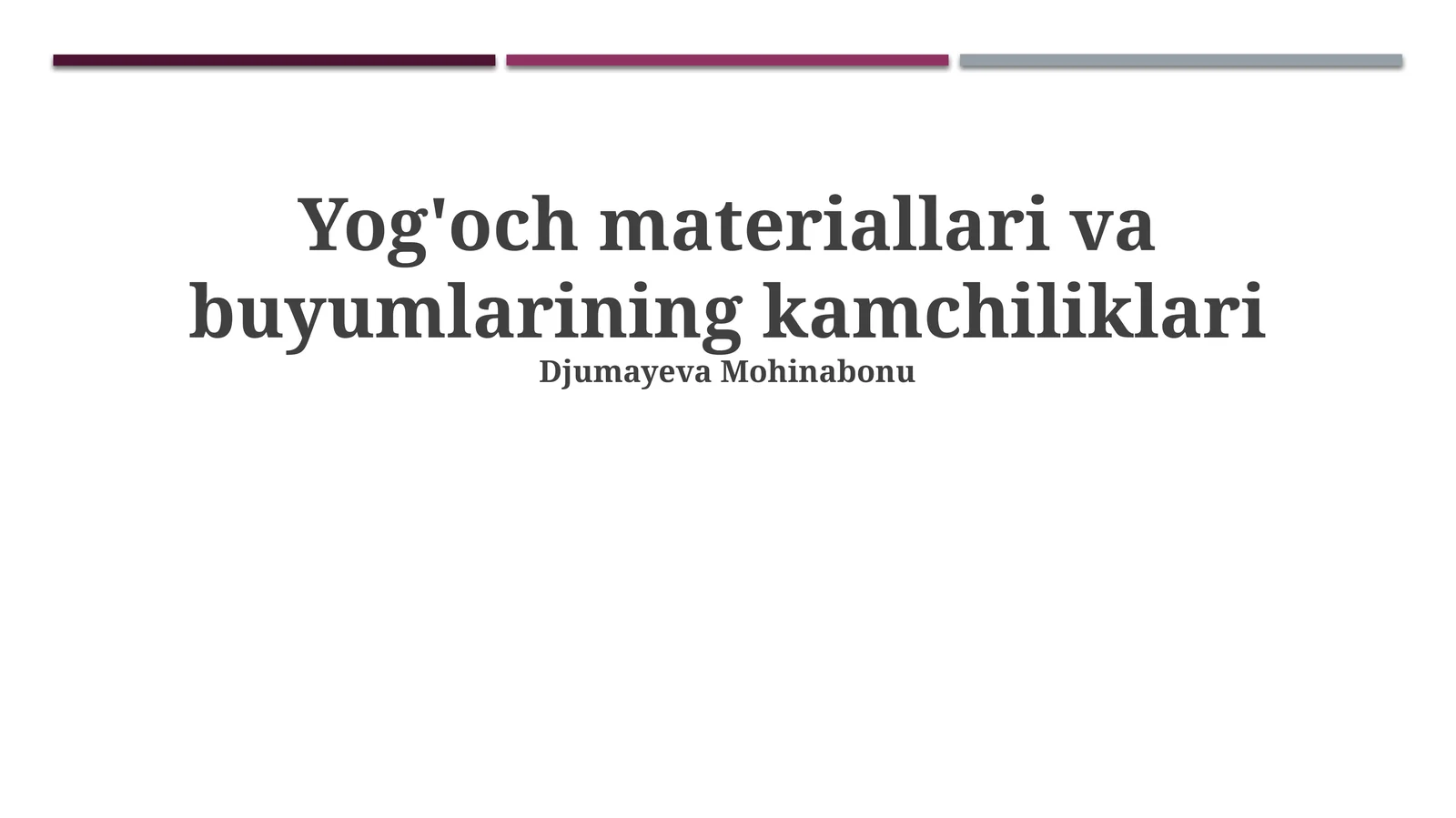 Yog'och materiallari va buyumlarining kamchiliklari