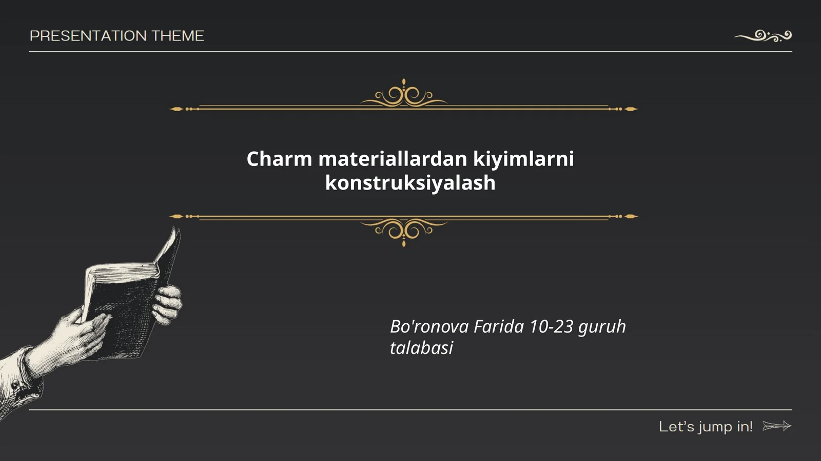 Charm materiallardan kiyimlarni konstruksiyalash
