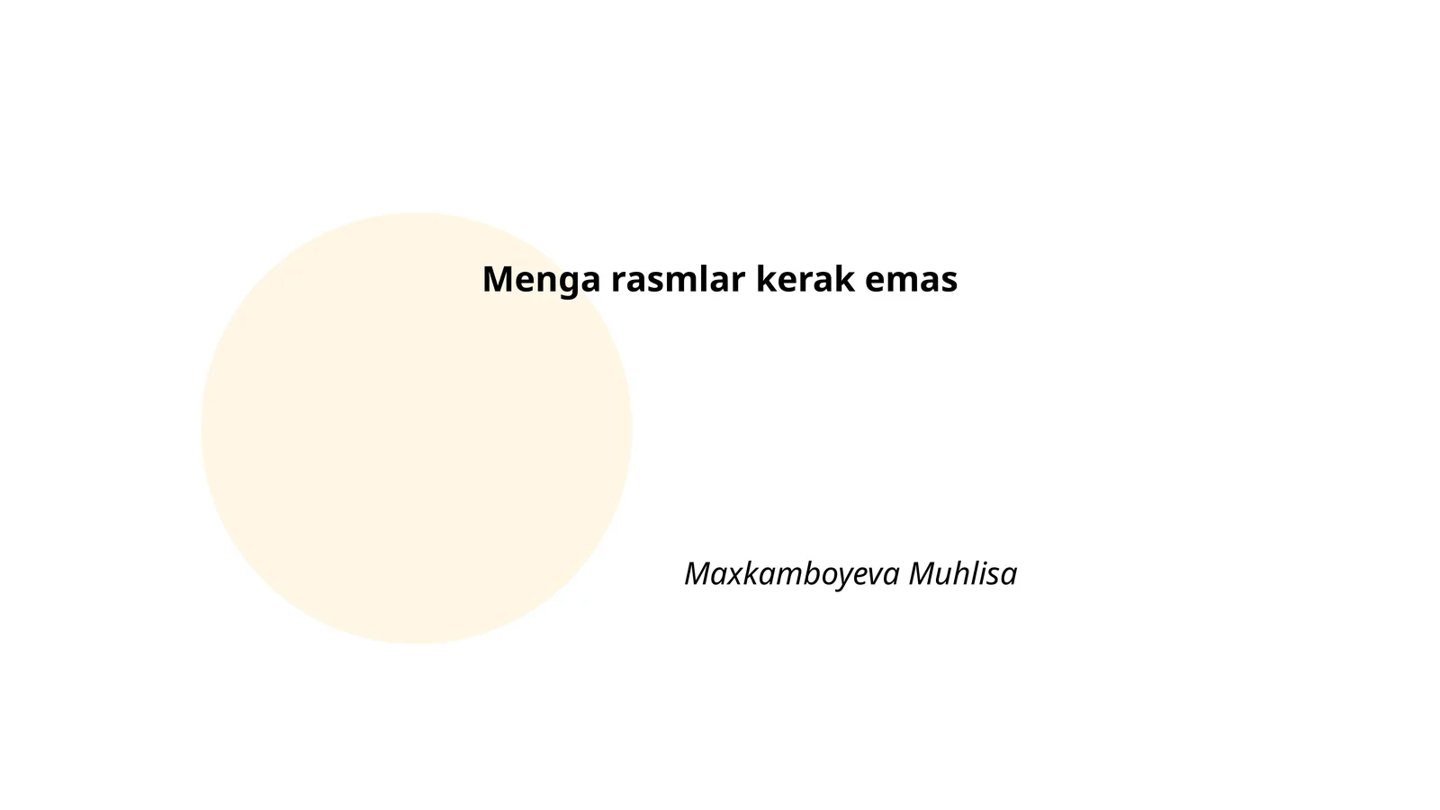 Menga rasmlar kerak emas