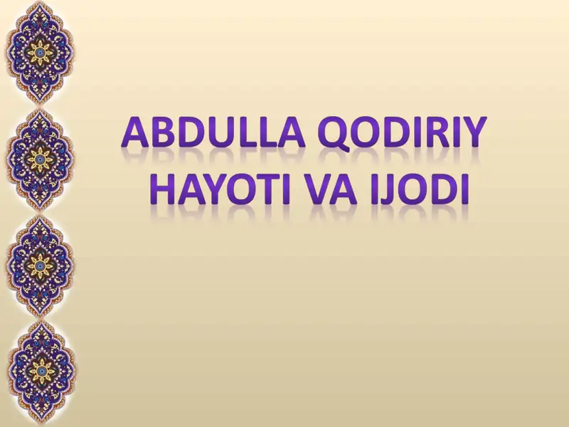 Abdulla Qodiriy