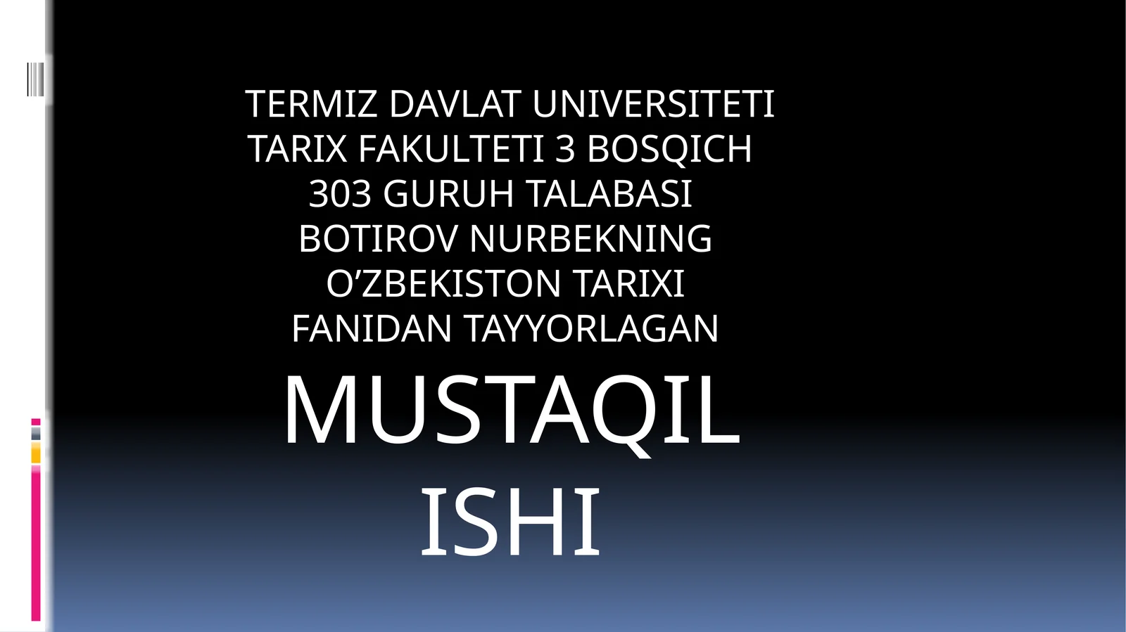 PAXTA ISHI VA OZBEK ISHI