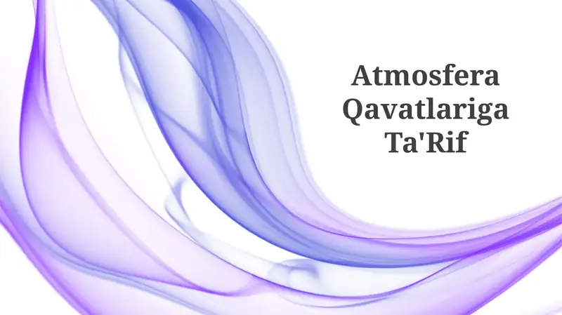 Atmosfera Qavatlariga Ta'Rif