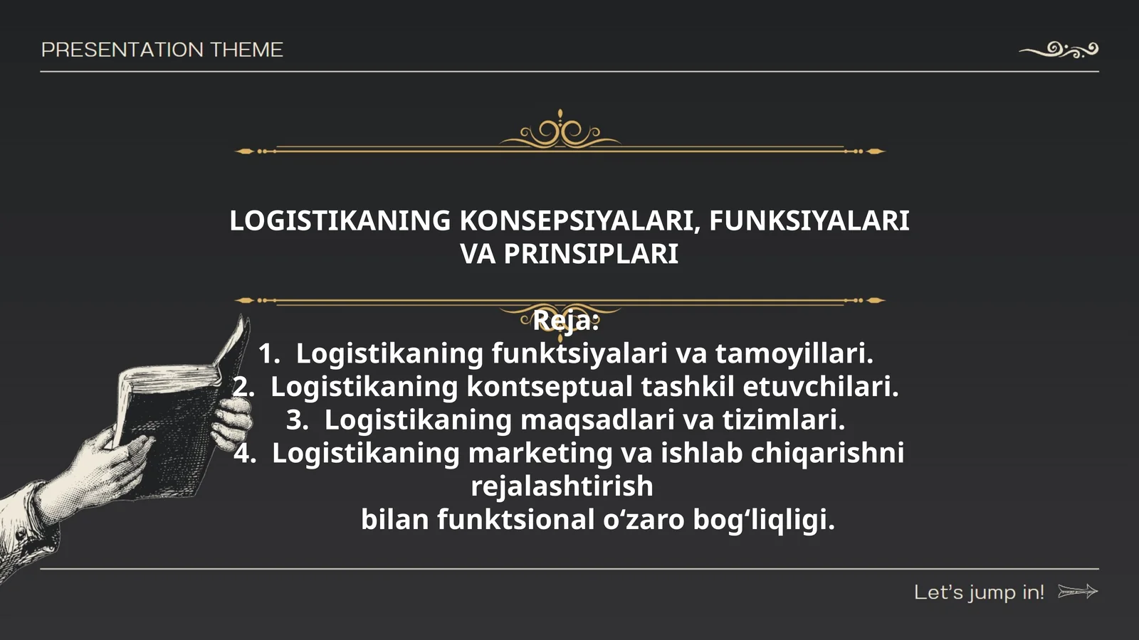 LOGISTIKANING KONSEPSIYALARI, FUNKSIYALARI VA PRINSIPLARI
