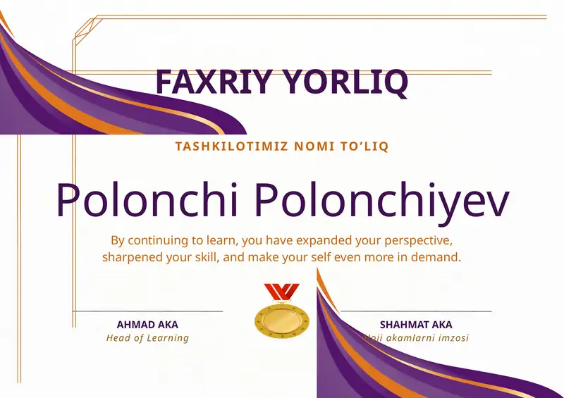 Kunc Kesen Shablon FAXRIY YORLIQ Faxriy yorliq shablon PowerPoint