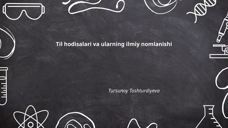 Til hodisalari va ularning ilmiy nomlanishi