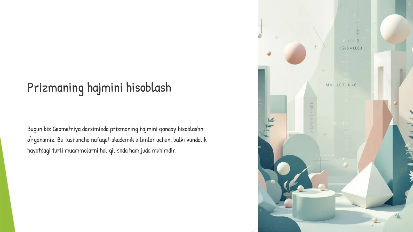 Prizmaning hajmini hisoblash