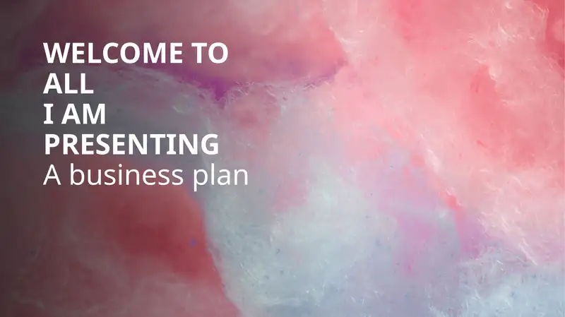 WELCOME TO ALL I AM PRESENTING  A business plan