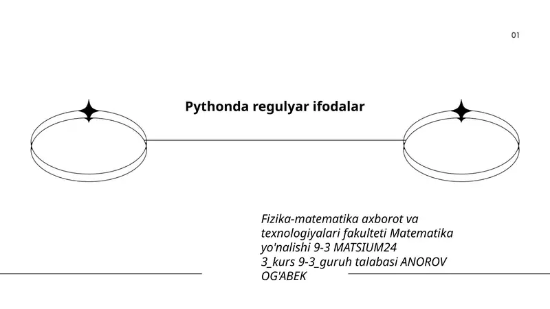 Pythonda regulyar ifodalar