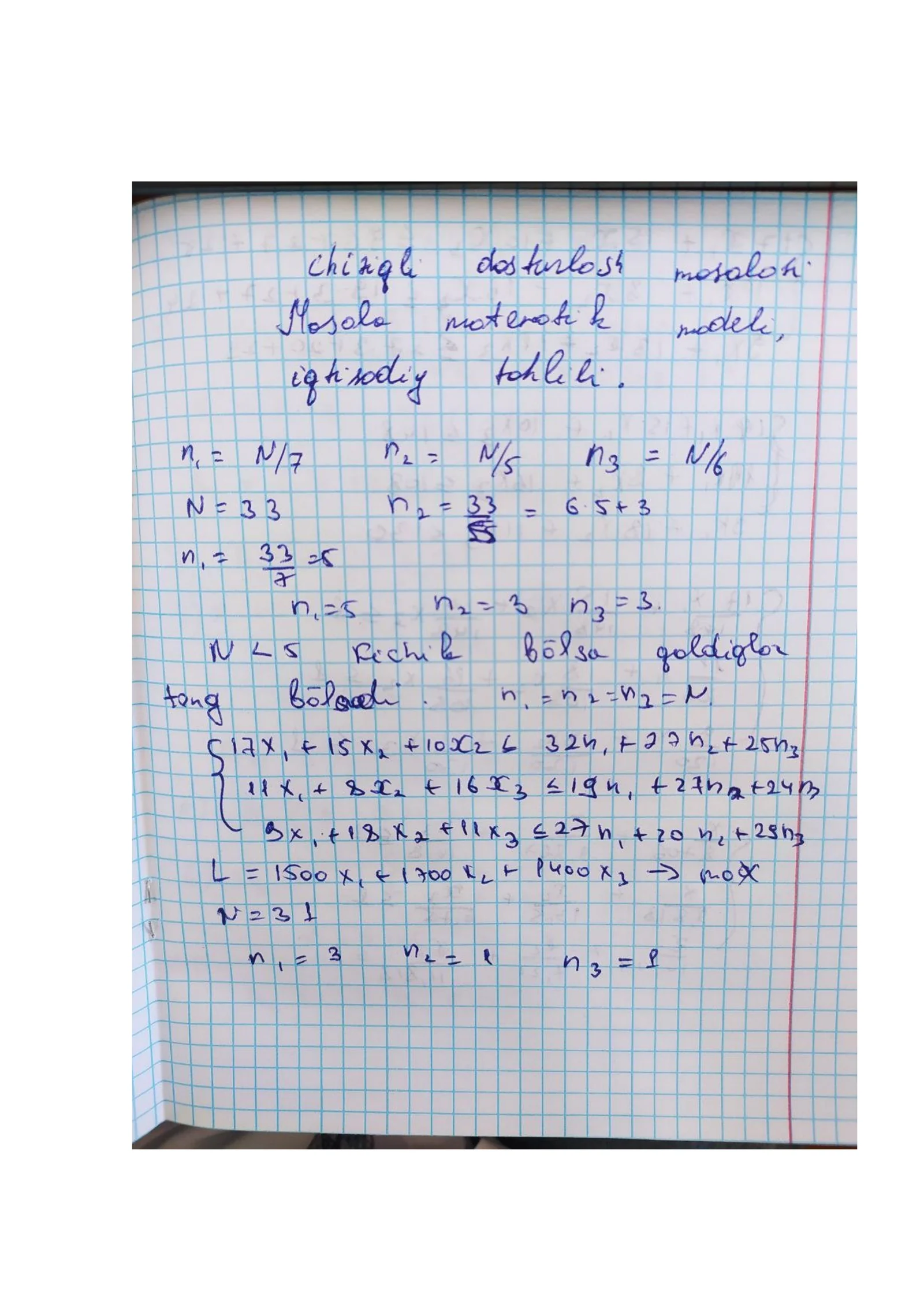 Mavzu 1: Iqtisodiyotiqlar