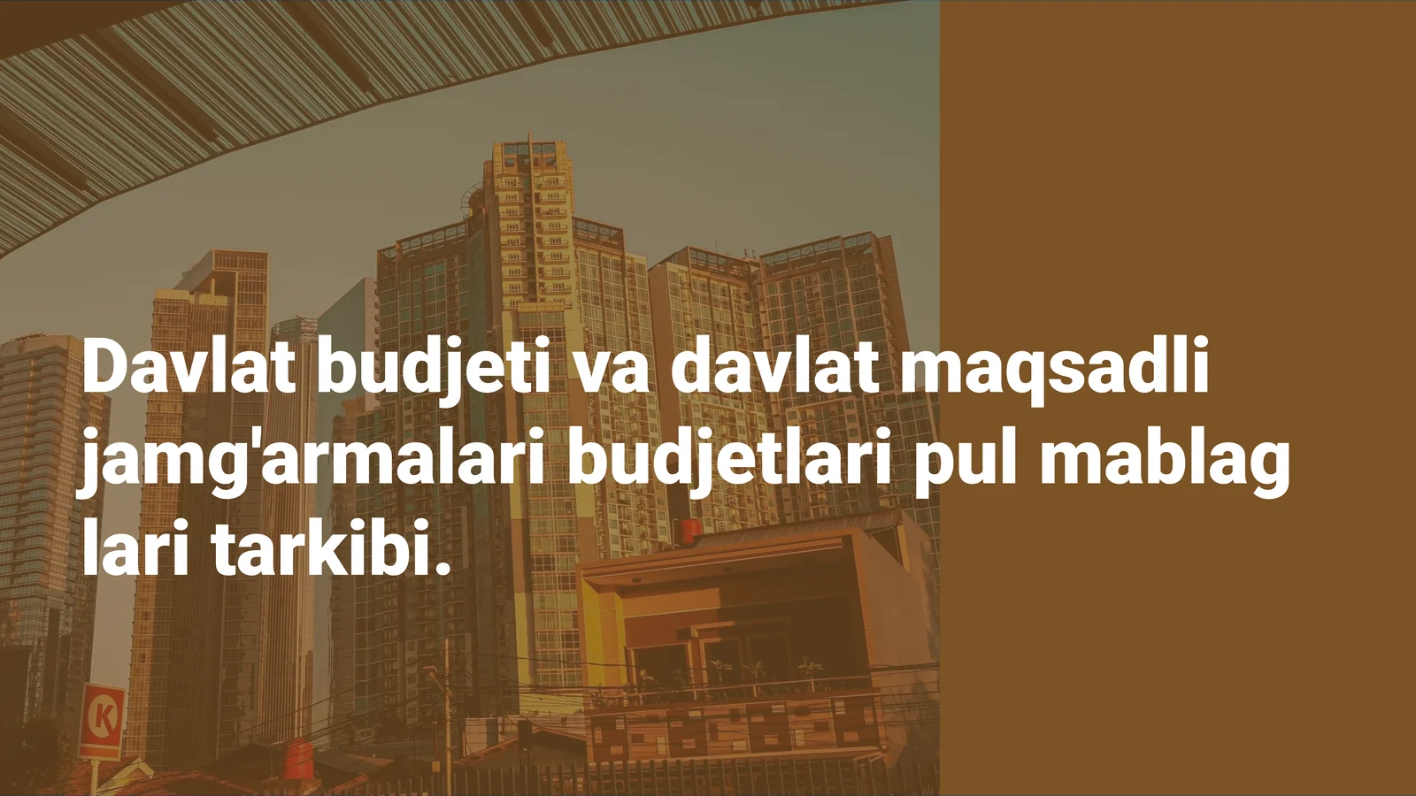 Davlat budjeti va davlat maqsadli jamg'armalari budjetlari pul mablag lari tarkibi