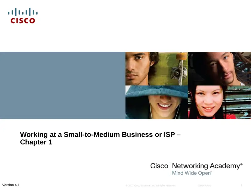 Working at a Small-to-Medium Business or ISP – Chapter 1