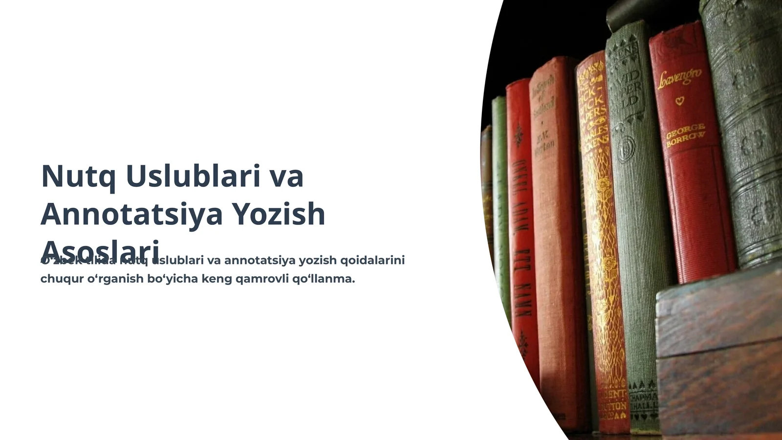 Nutq Uslublari va Annotatsiya Yozish Asoslari