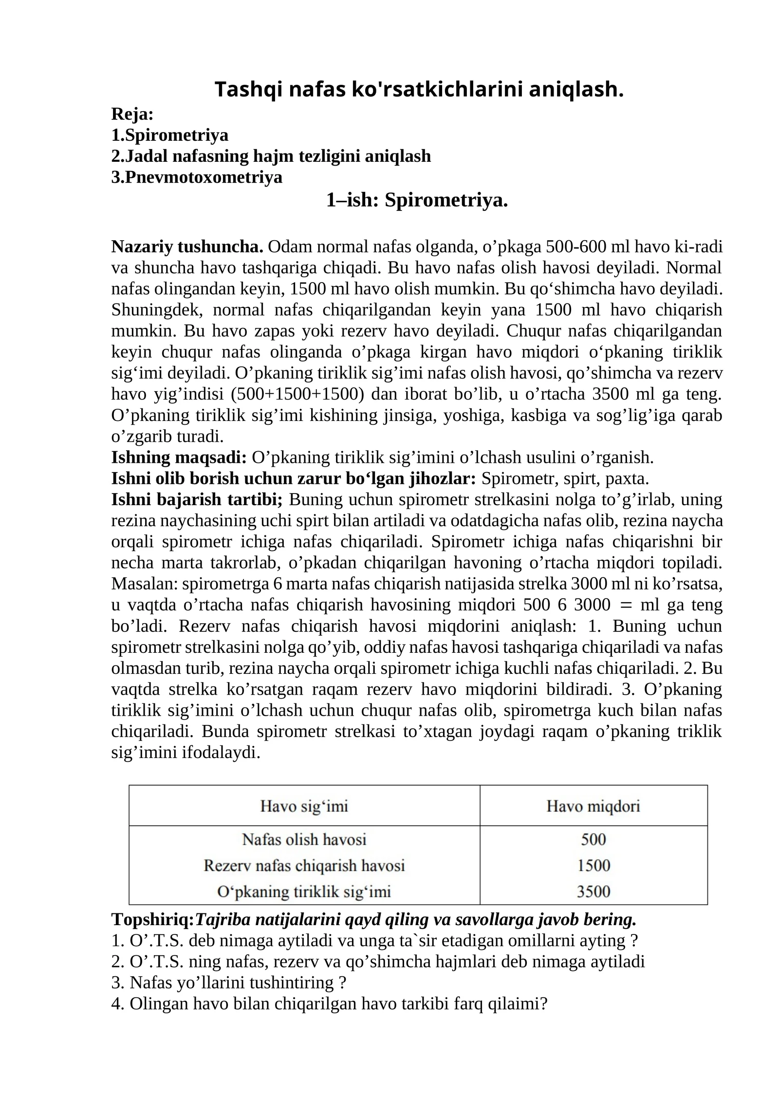 Spirometriya