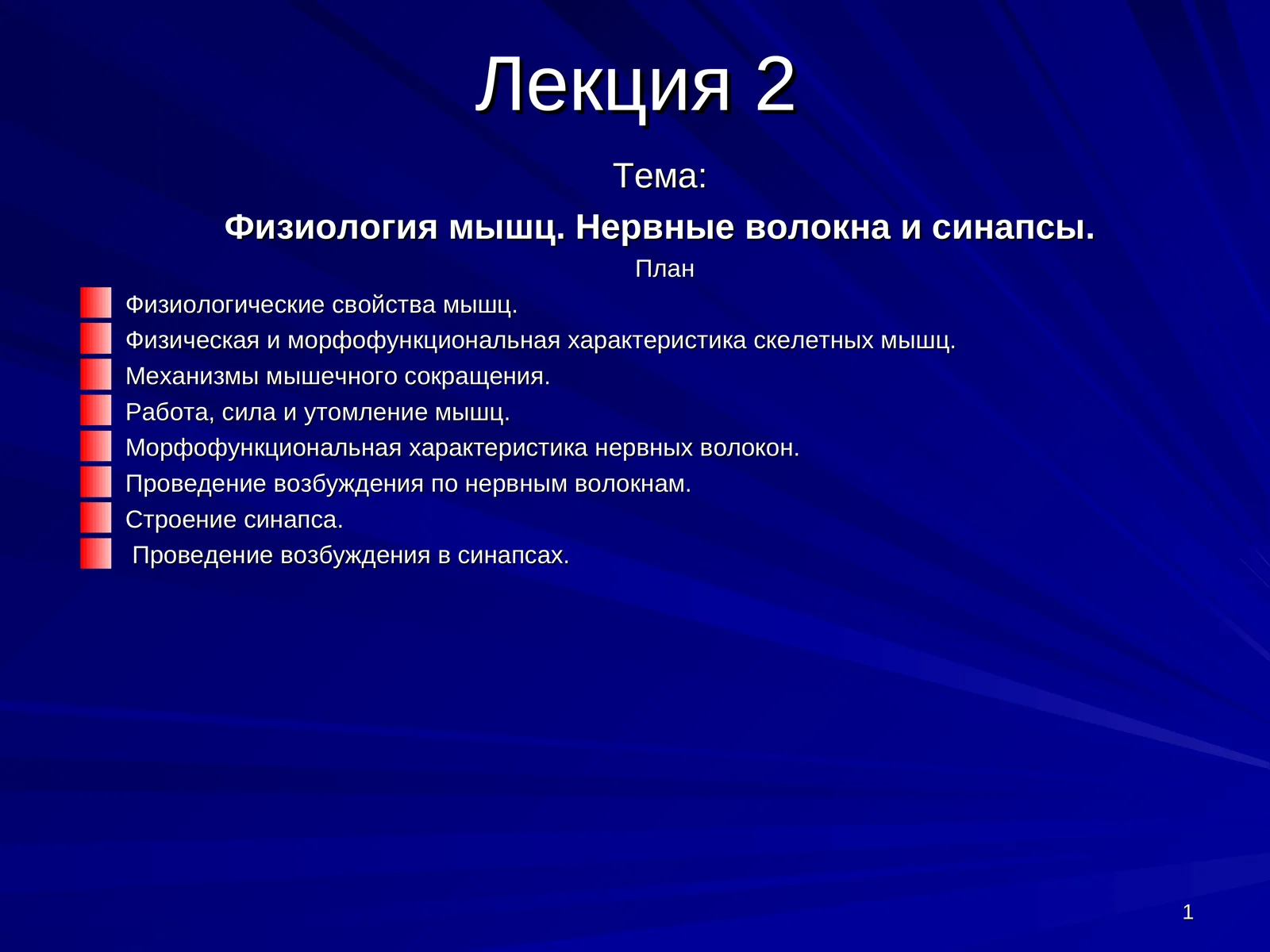 Физиология мышц.Нервные волокна и синапсы