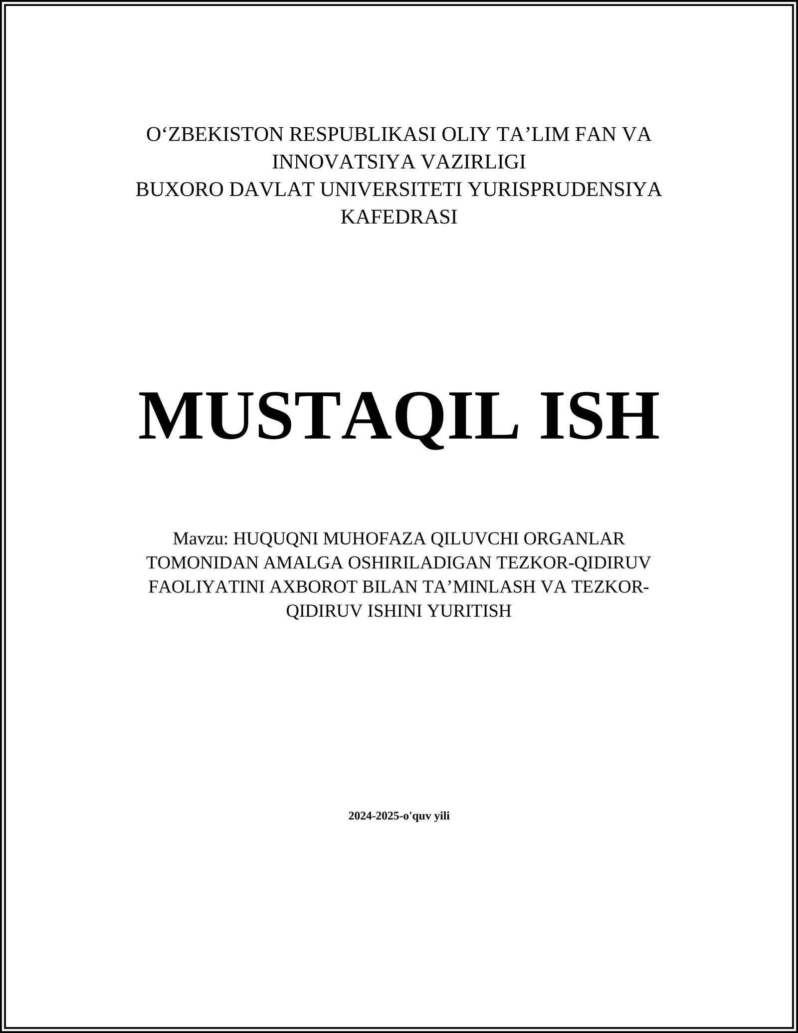 Tezkor-qidiruv faoliyati