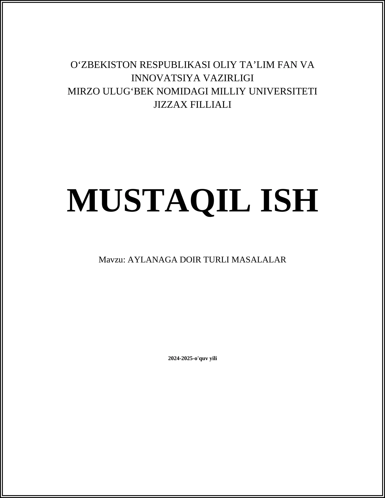 Aylanaga oid matematik tushunchalar