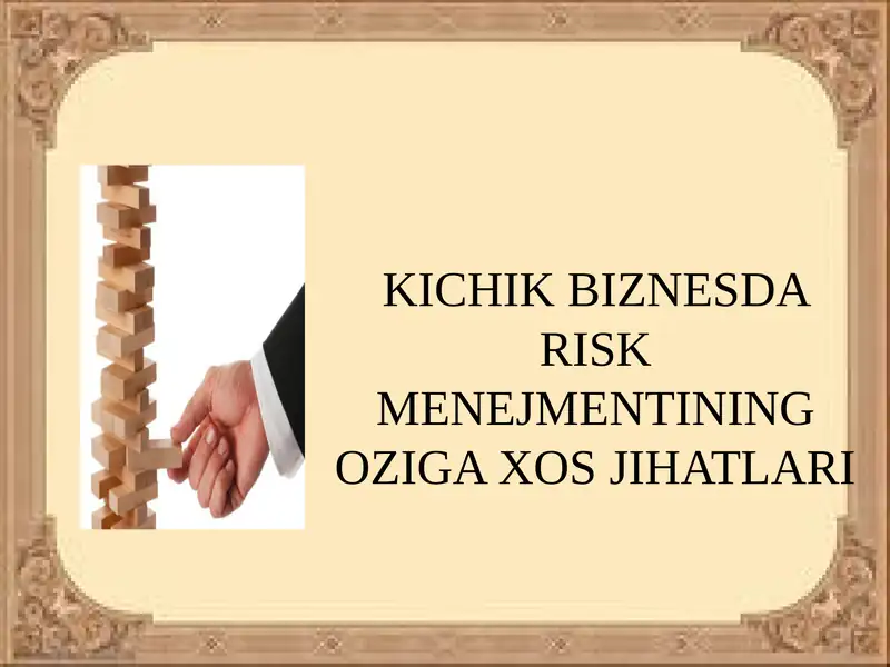 Investitsiya risklar va ularning tasnifi