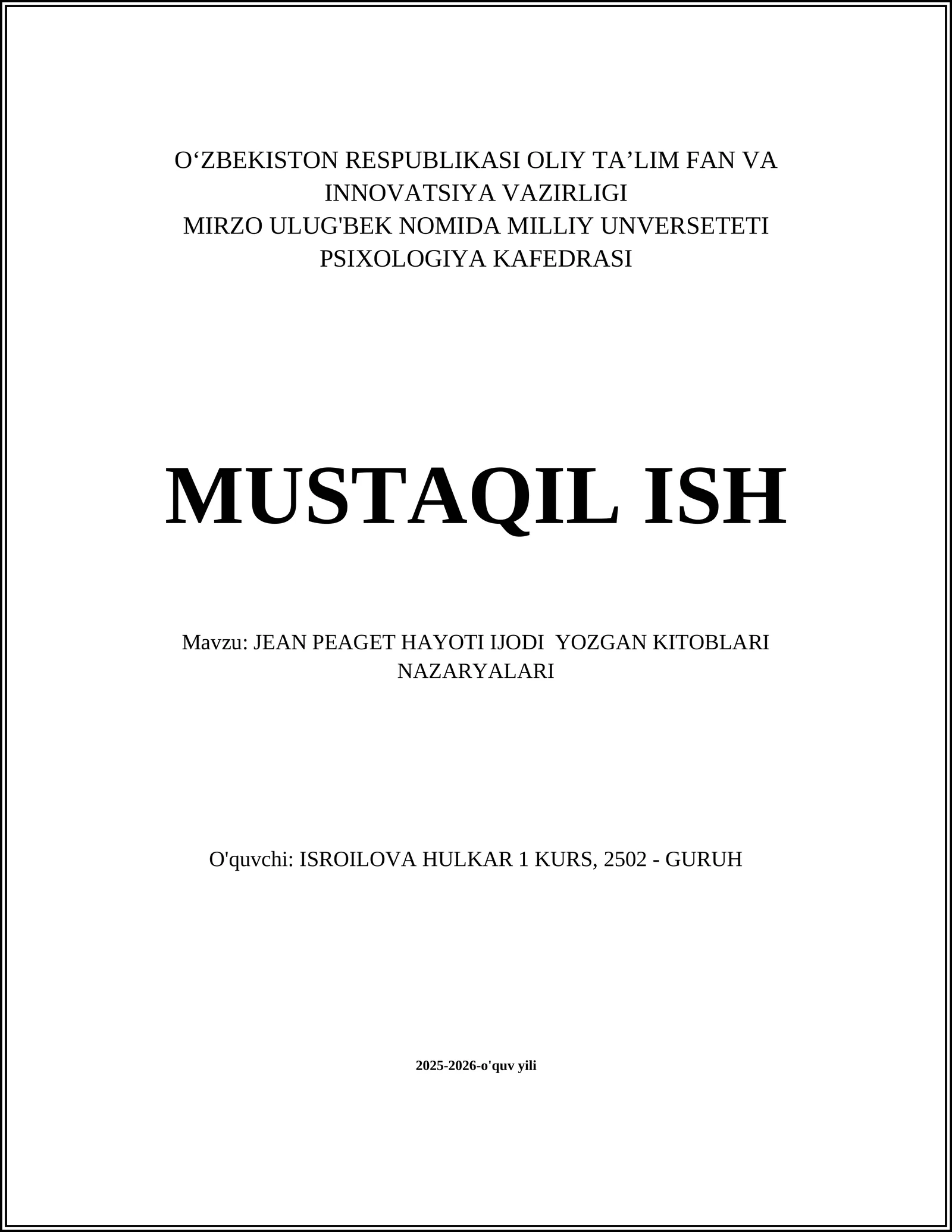 Jean Peagetning hayoti va biografik ma'lumotlari