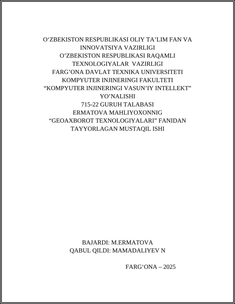 ARGAT DASTURIY PAKETI VA UNDAN FOYDALANISH