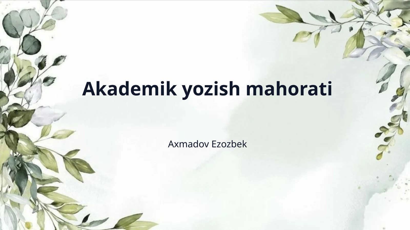 Akademik yozish mahorati