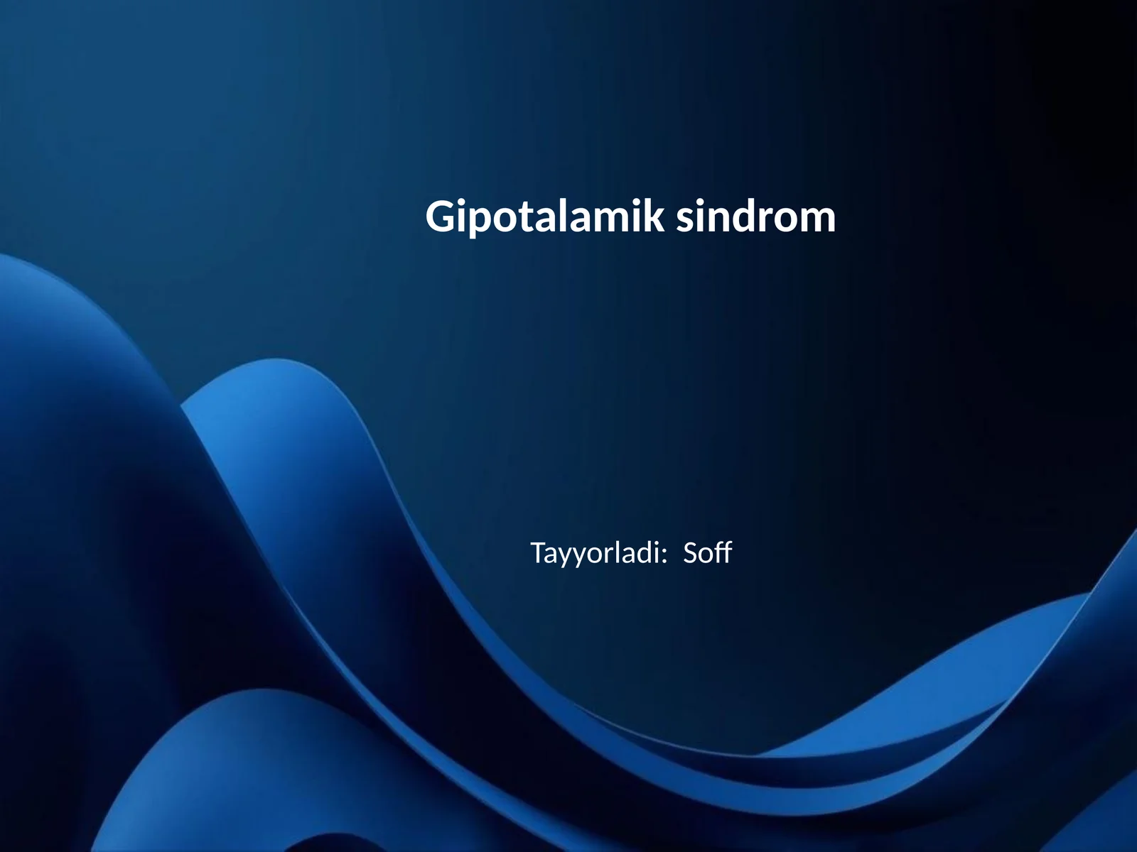 Gipotalamik sindrom
