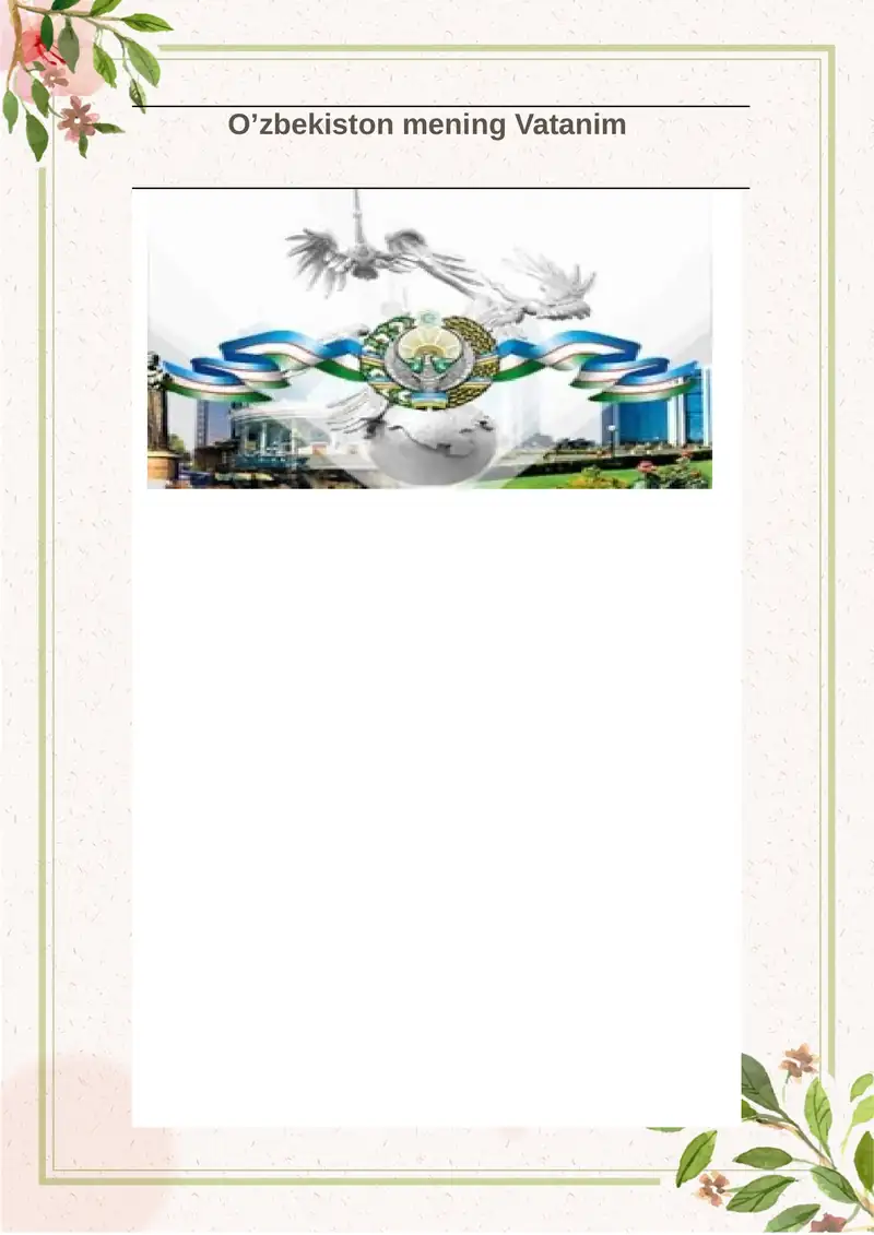 Vatan nima? Vatan qayerdan boshlanadi