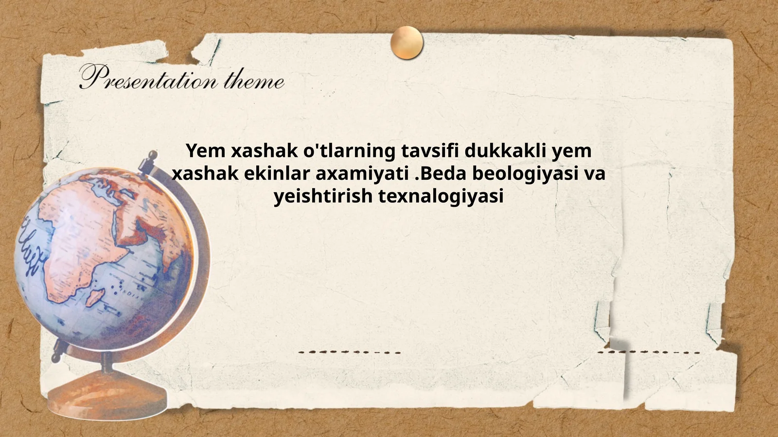 Yem xashak o'tlarning tavsifi dukkakli yem xashak ekinlar axamiyati.Beda beologiyasi va yeishtirish texnalogiyasi