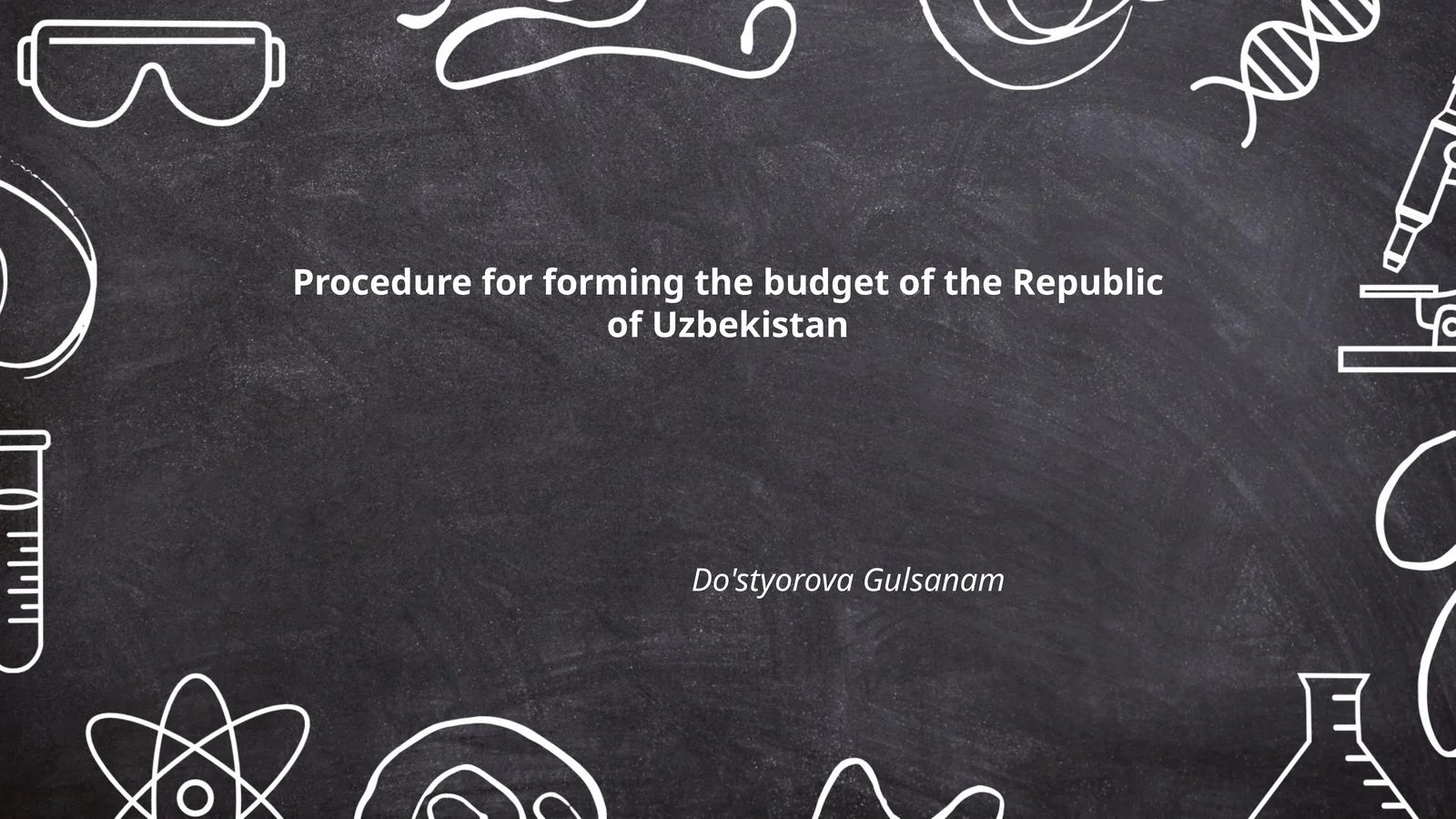 Procedure for forming the budget of the Republic of Uzbekistan