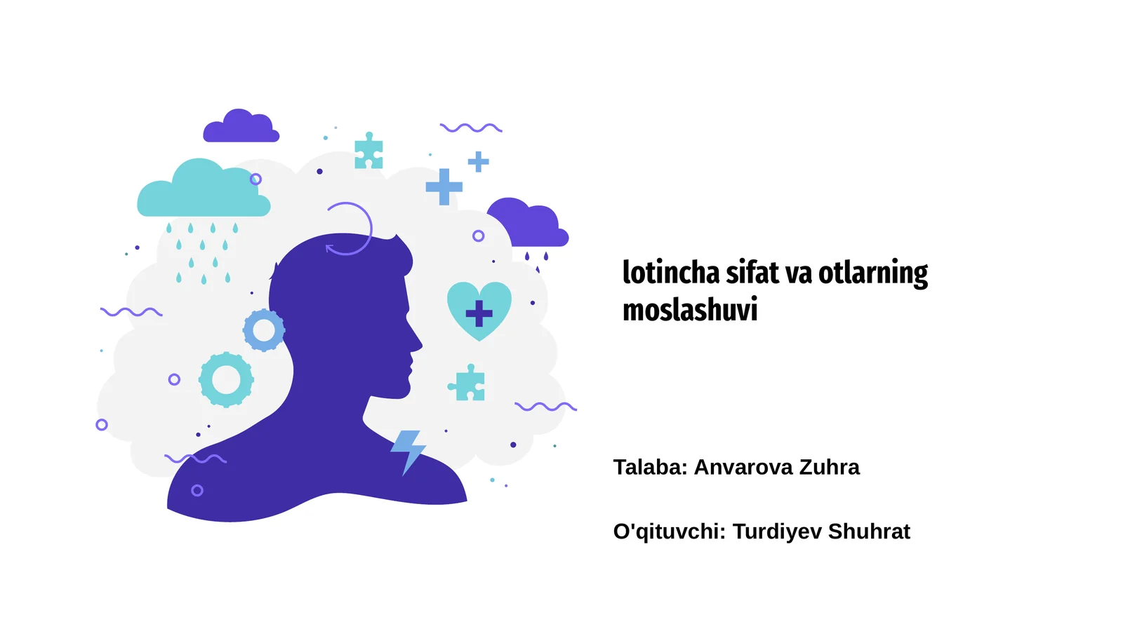 Lotincha Sifat va Otlarning Moslashuvi