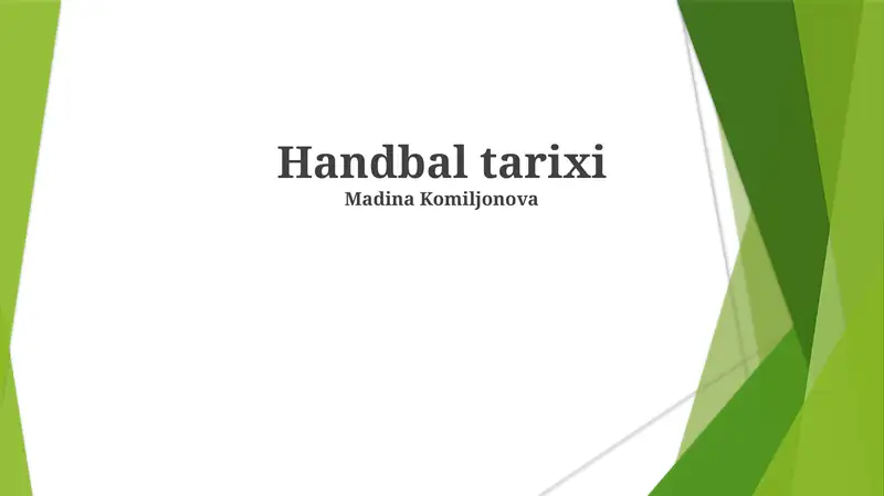 Handbal tarixi