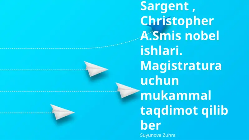 Magistratura uchun mukammal taqdimot