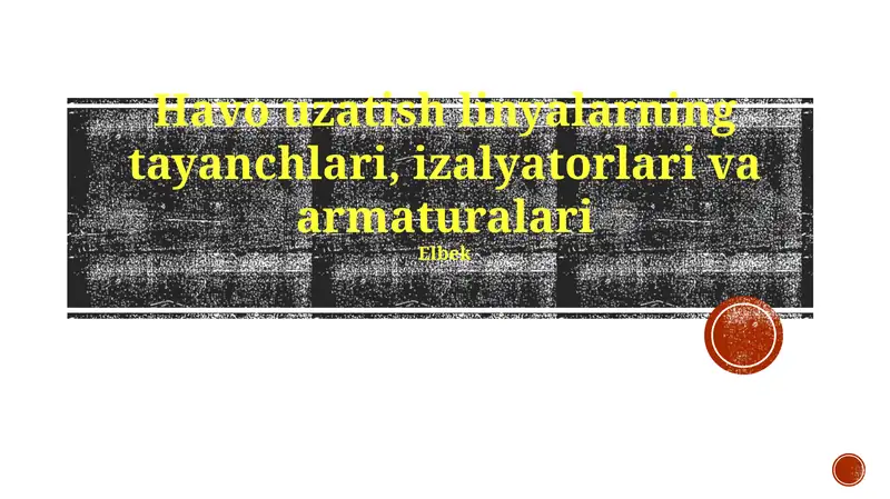 Tayanchlarning konstruksiyasi va materiallari