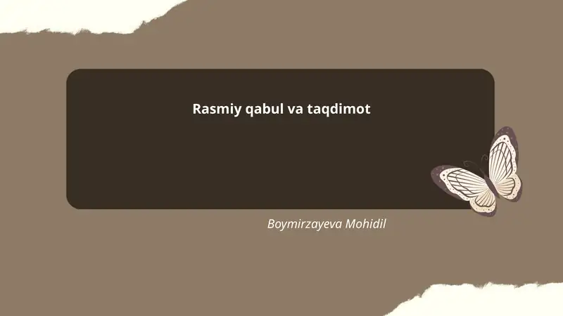 Qabul va taqdimot protokoli