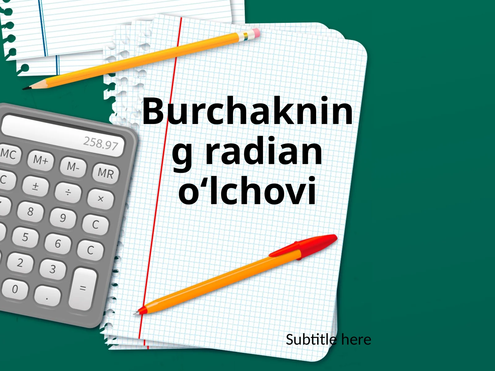 9-sinf Burchakning radian o'lchovi