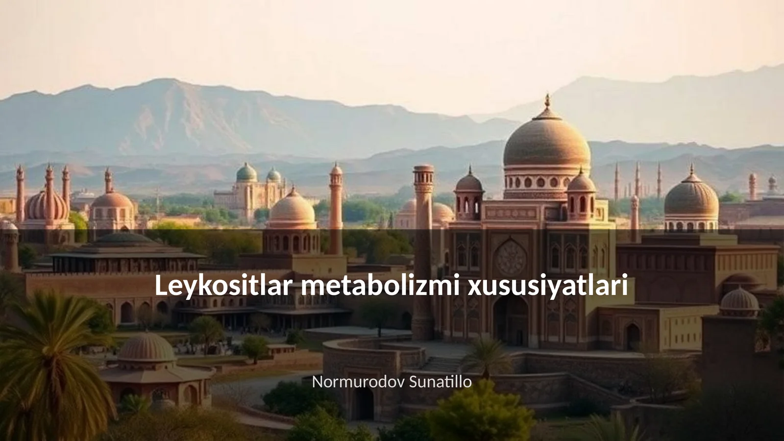 Leykositlar metabolizmi xususiyatlari