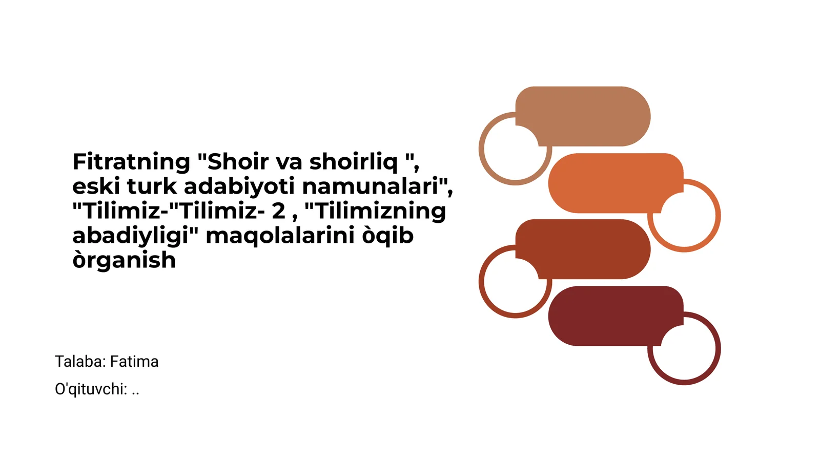 Fitratning "Shoir va shoirliq "