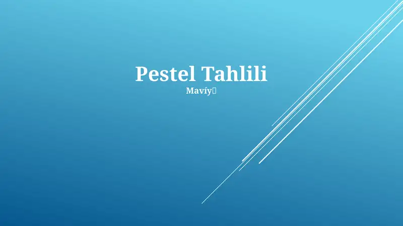 Pestel Tahlili